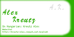 alex kreutz business card